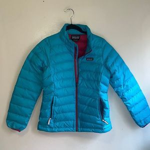 EXCELLENT CONDITION GIRL’S LARGE (12) PRETTY PATAGONIA PUFFER COAT